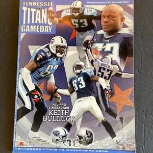 Tennessee Titans versus Oakland Raiders October 30, 2005 Game Day magazine